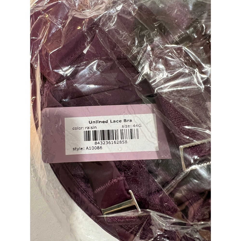 Bare Necessities Bra Women 44G Purple Lace Satin Underwire Lingerie NWT B44 - Picture 4 of 15